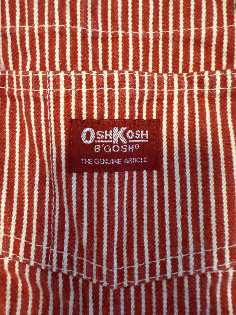 売れ筋介護用品も！ OshKosh B'Gosh ストライプオーバーオール - メルカリ ロンパース・カバーオール