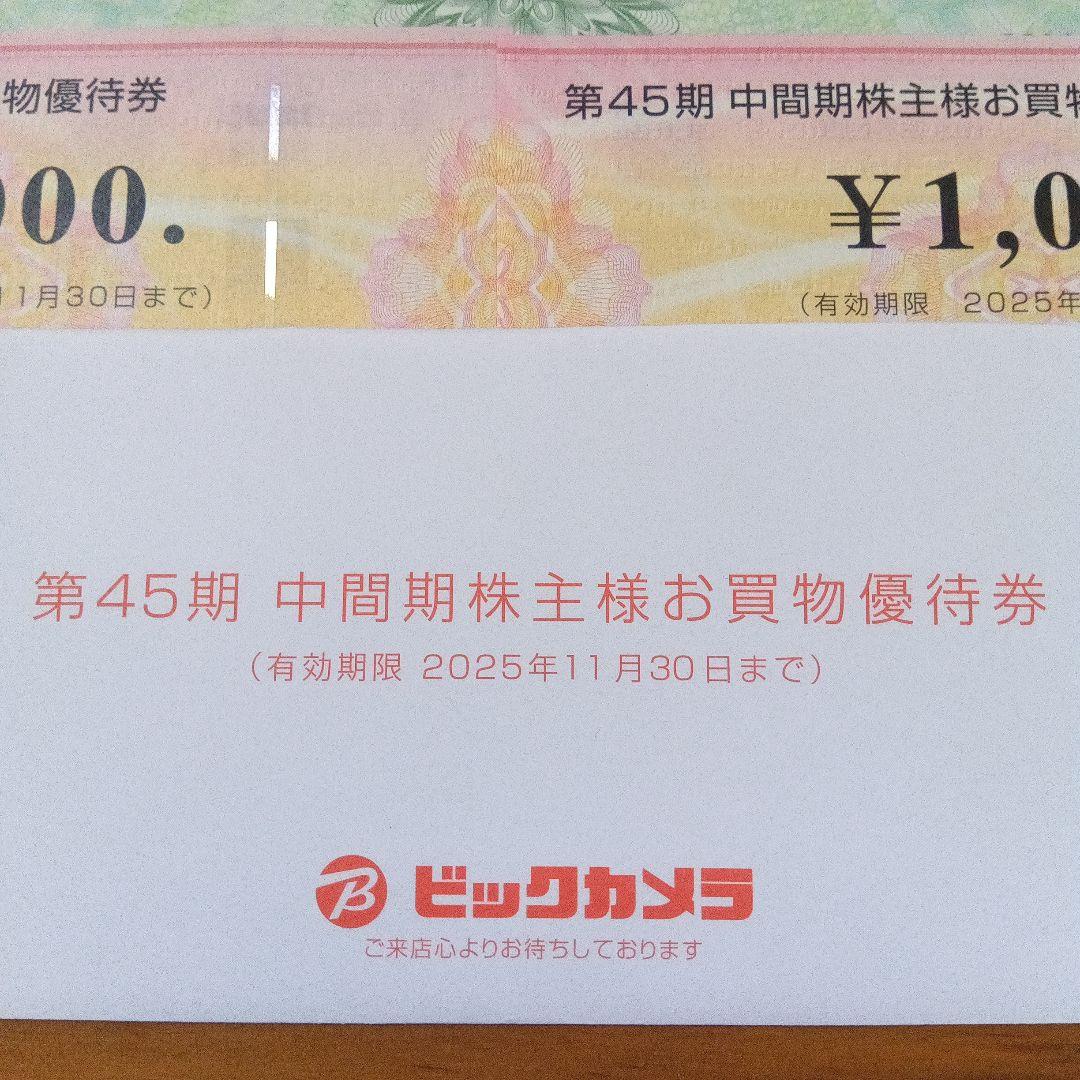 コジマ・ビックカメラ お買物券セット ビックカメラ コジマ 株主様お買物優待券