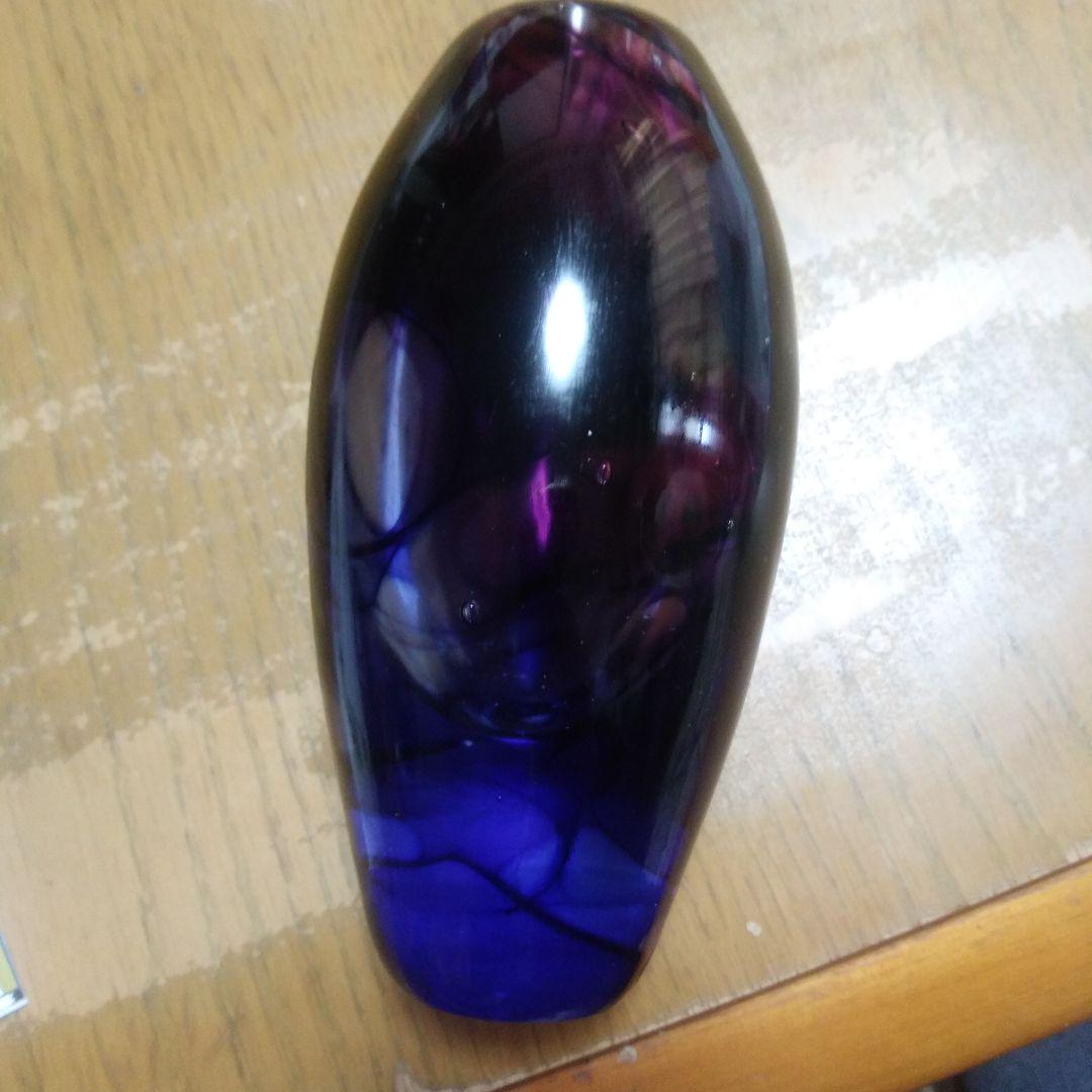 ハンドメイド　ガラス工芸品　花瓶