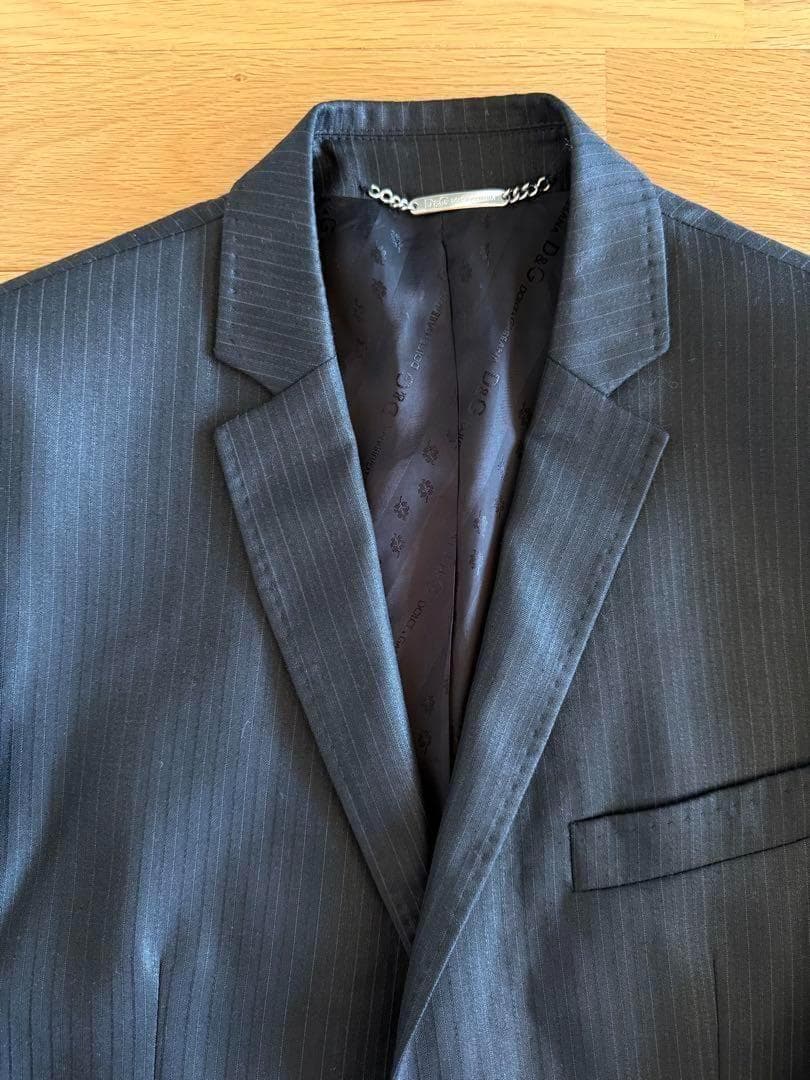 D&G★DOLCE&GABBANA★ドルガバ★ブラック★ストライプ★46 D&G★DOLCE&GABBANA★ドルガバ★ブラック★ストライプ★46