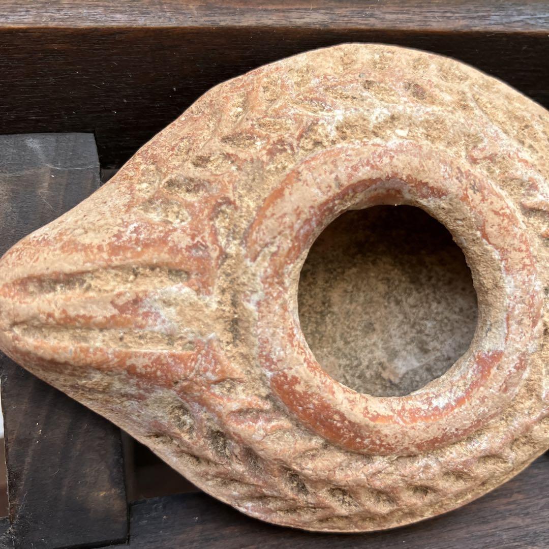 古代ローマ　テラコッタオイルランプ