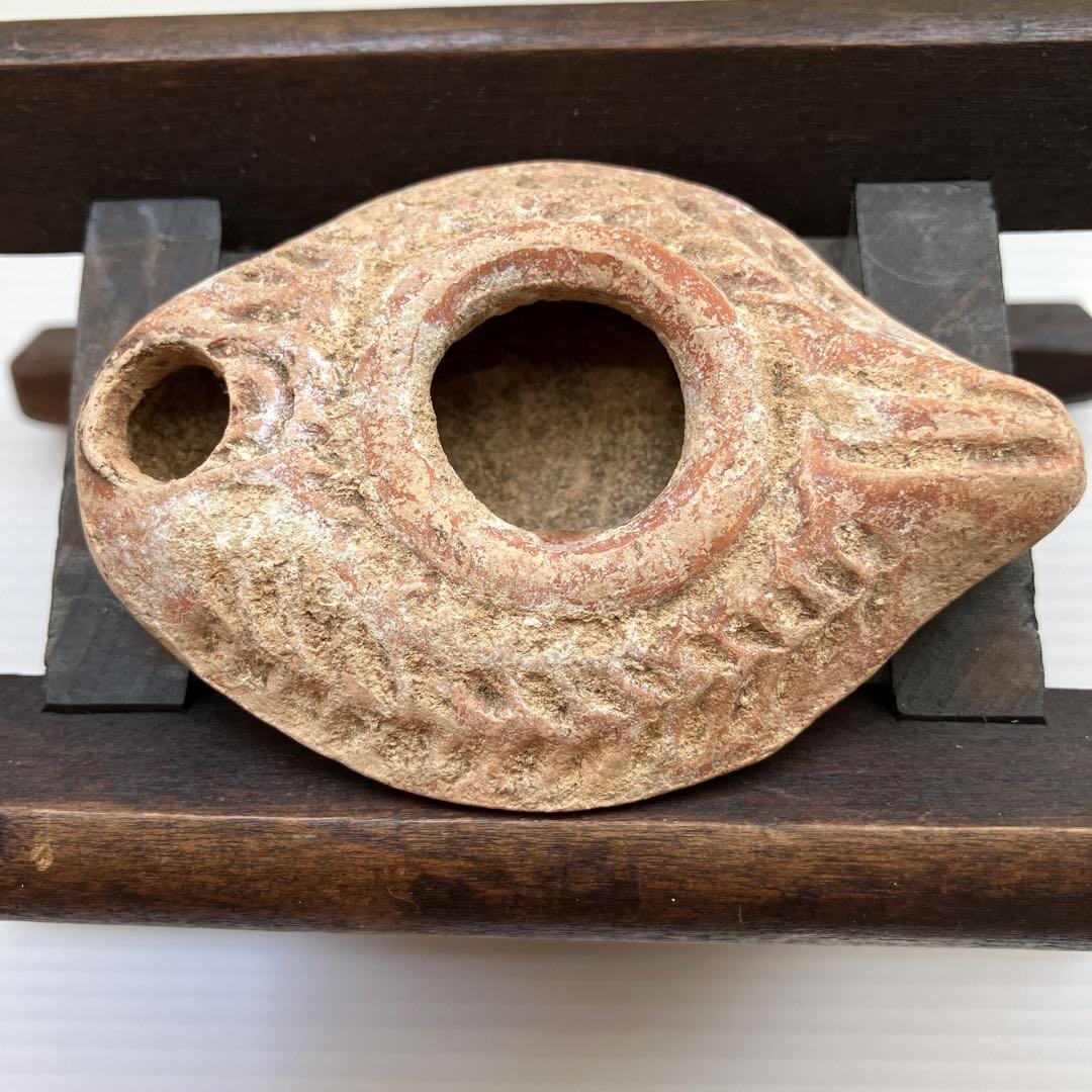 古代ローマ　テラコッタオイルランプ
