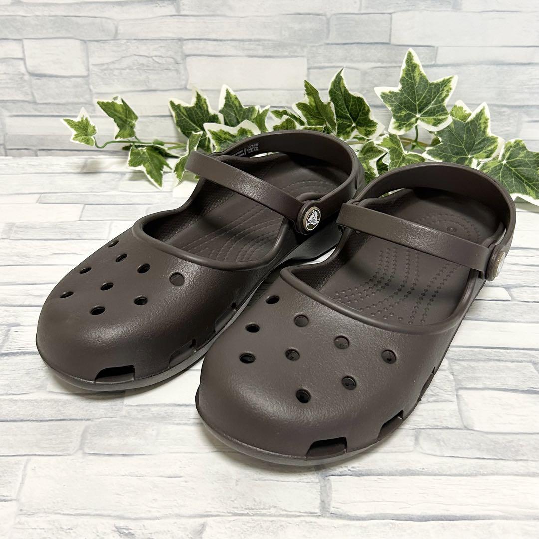 新品✨ crocs クロックス カリン メリージェーン ブラウン w9