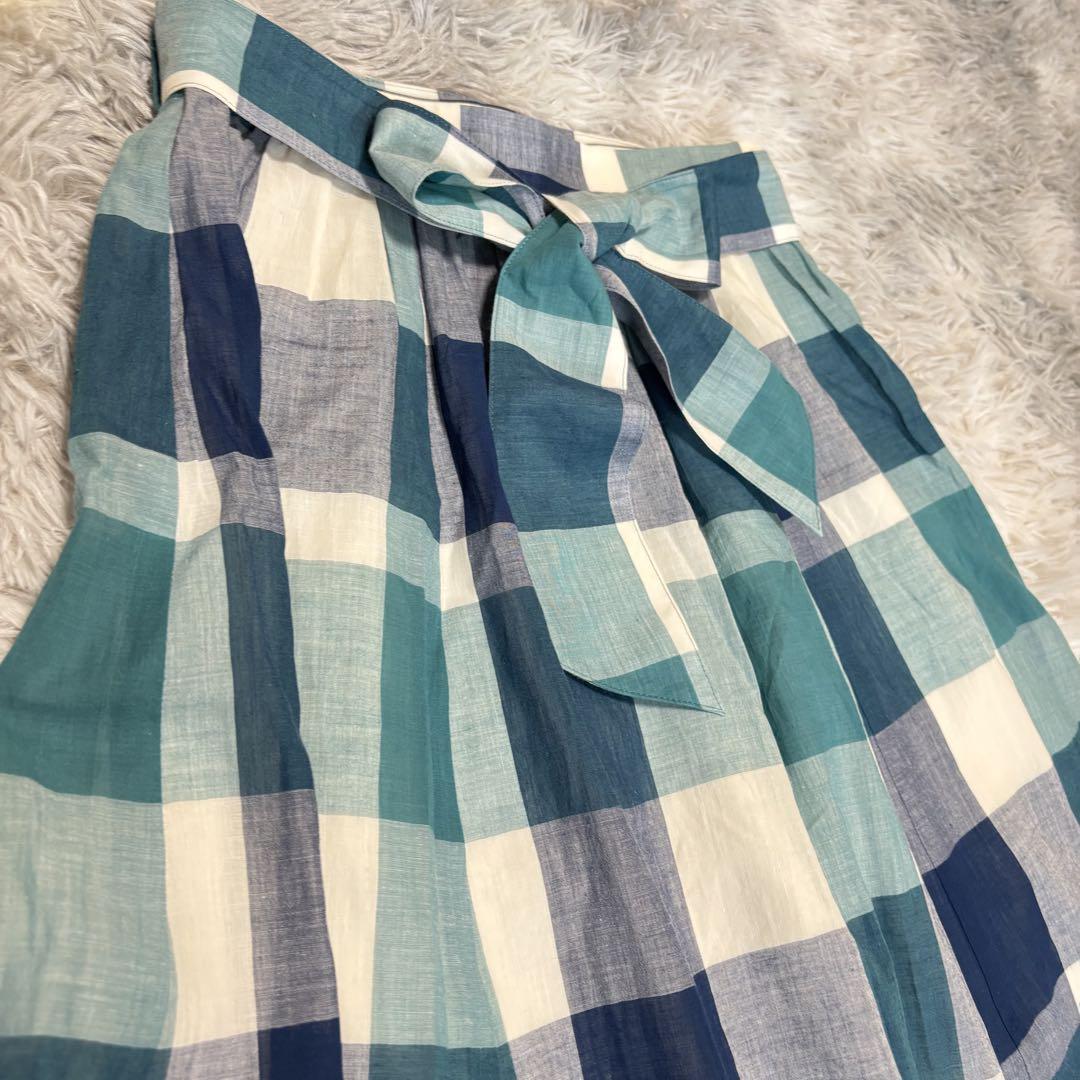 BLUE LABEL CRESTBRIDGE チェック柄フレアスカート 38 ブルーレーベルクレストブリッジ フレアスカート 【M】38