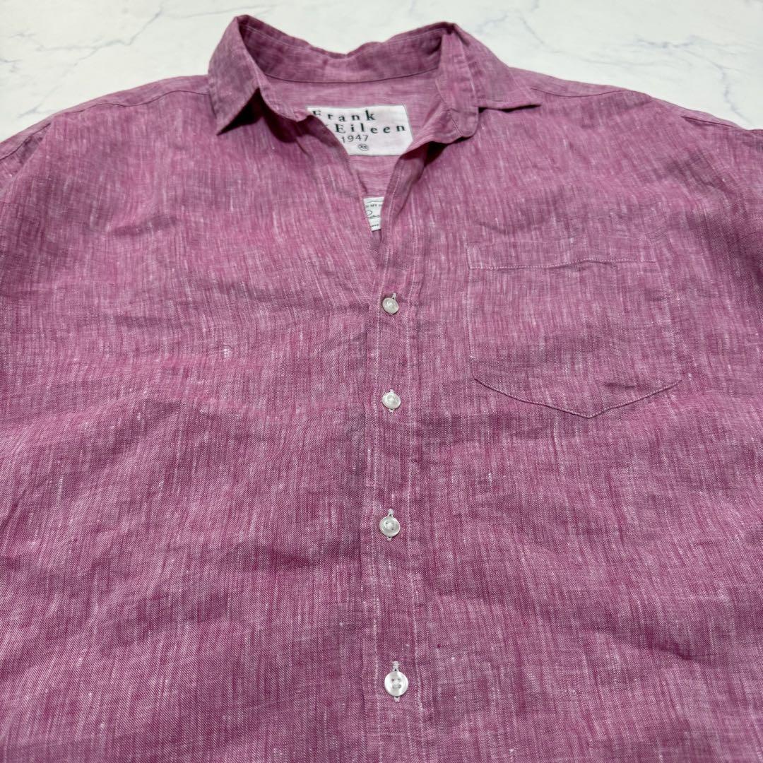 近年　Frank&Eileen Rose リネン100 スキッパーシャツ　M 近年 Frank&Eileen Rose リネン100 スキッパーシャツ M - メルカリ