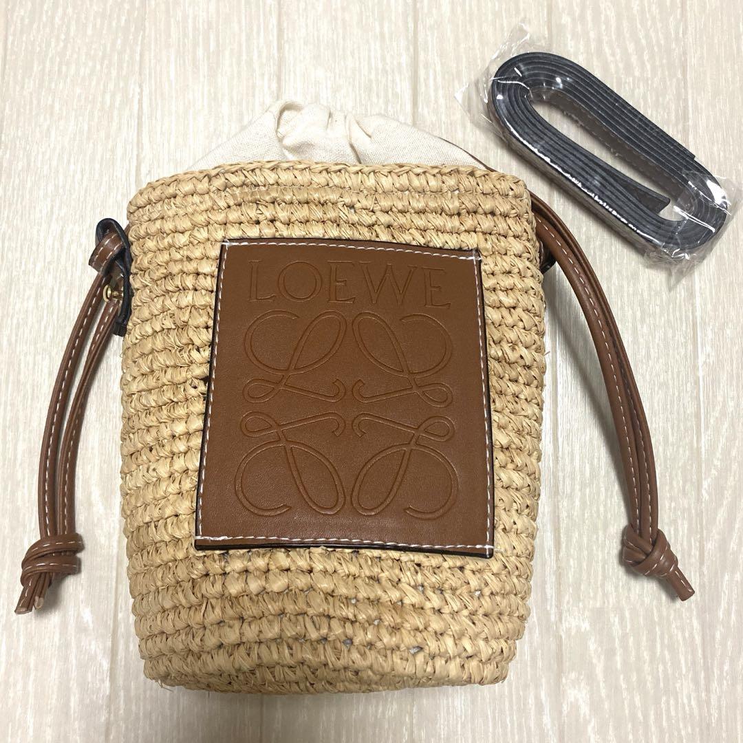 即日発送 ナチュラルストロー　LOEWE好きな方に かごバッグ