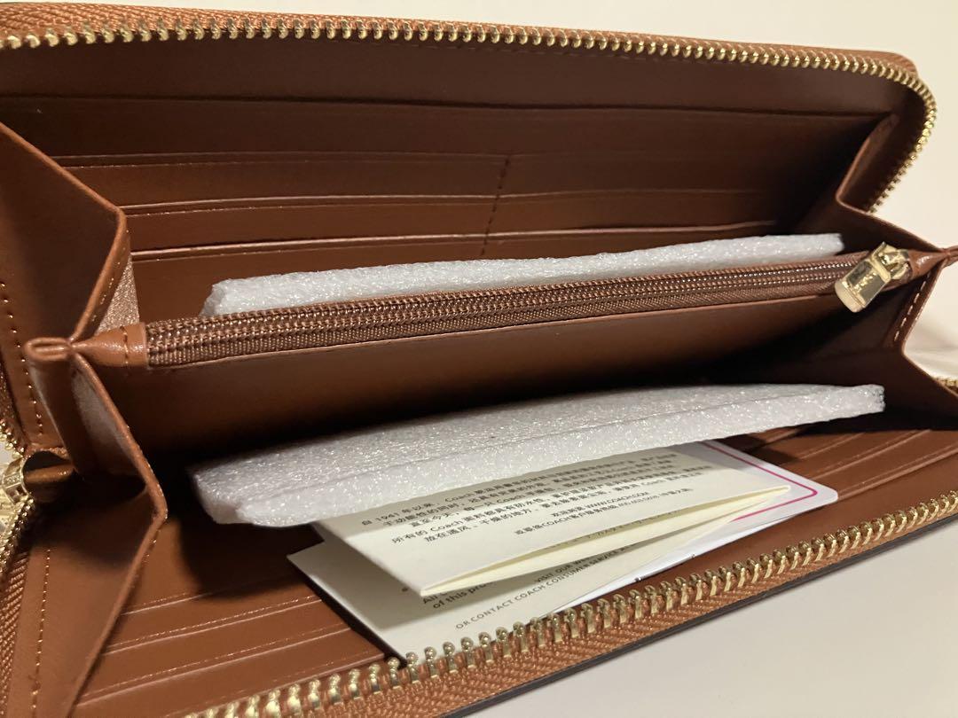 『新品未使用』COACH コーチ 長財F76873ロゴブラウン×上部レッド コーチ/COACH 長財布 F76873 新品／未使用 アウトレット