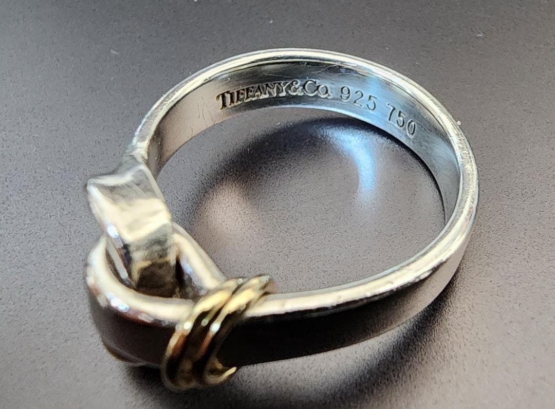 Tiffanyフック&アイ ゴールド＆シルバー サイズ9号