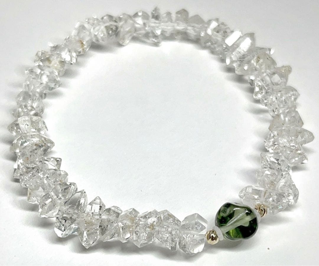 ✴️ モルダバイト ハーキマーダイヤモンド水晶 ハーキマー 天然石