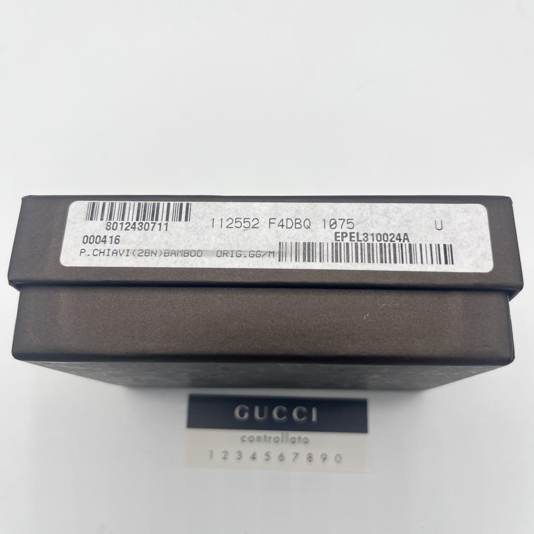 新品同様　Gucci GG柄　キャンバス　バンブー　6連　キーケース 新品同様 Gucci GG柄 キャンバス バンブー 6連 キーケース