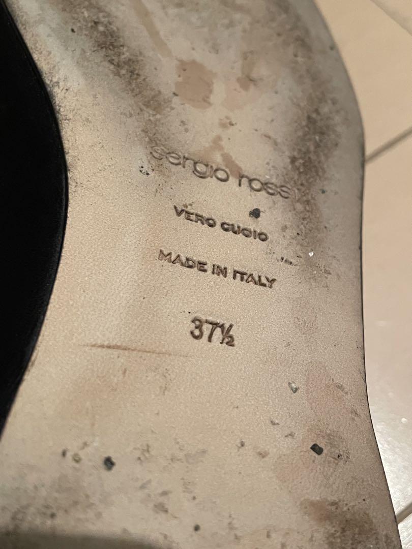 【美品】Sergio Rossi ブラック スリッポン SR1 37 1/2