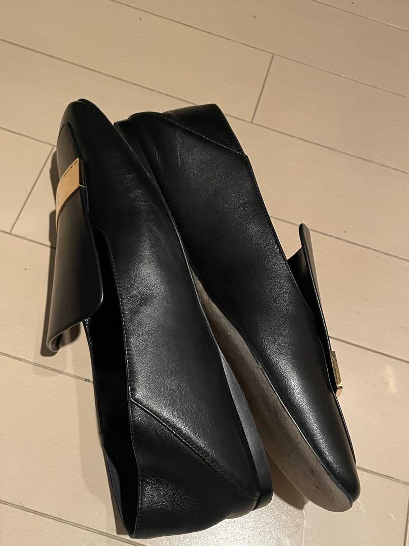 【美品】Sergio Rossi ブラック スリッポン SR1 37 1/2