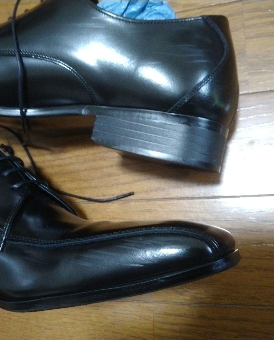 BENIR 5511 25.5 ブラック ウェディングシューズ　プレーントゥ