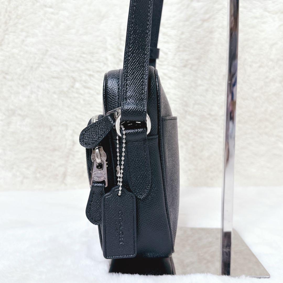 【メーカー包装済】 COACH】コーチ ショルダーバッグ レザー ブラック 黒 カメラバッグ バッグ