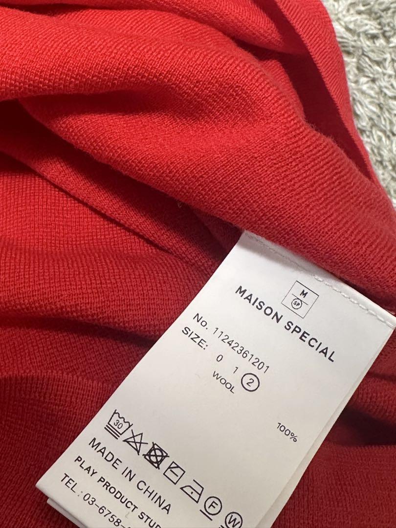 新品未使用＊J&M DAVIDSONミラノリブ ウール100% ニットコート 赤 新品未使用＊J&M DAVIDSONミラノリブ ウール100% ニットコート