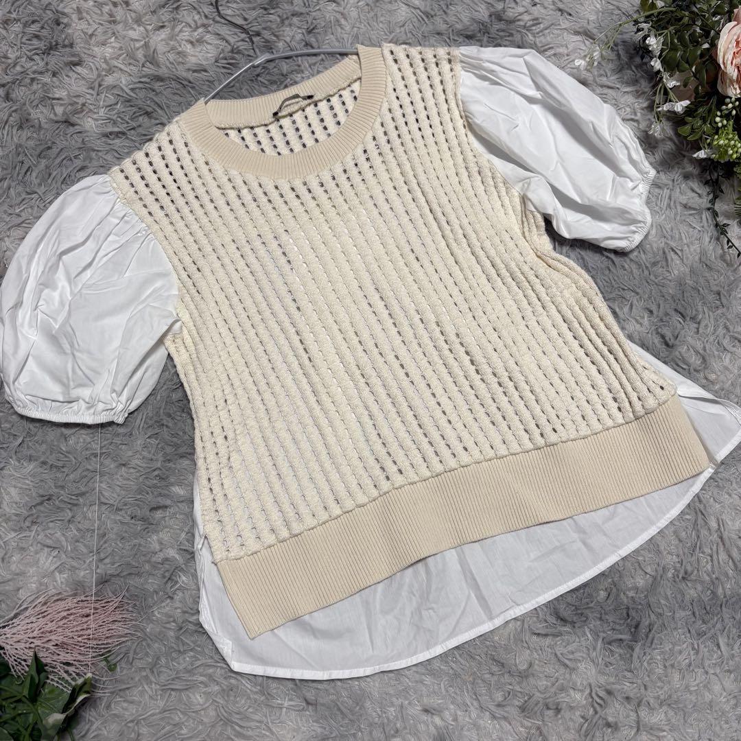 ZARA - zara 神崎恵 着用 ボーダーニット パフスリーブ トップス
