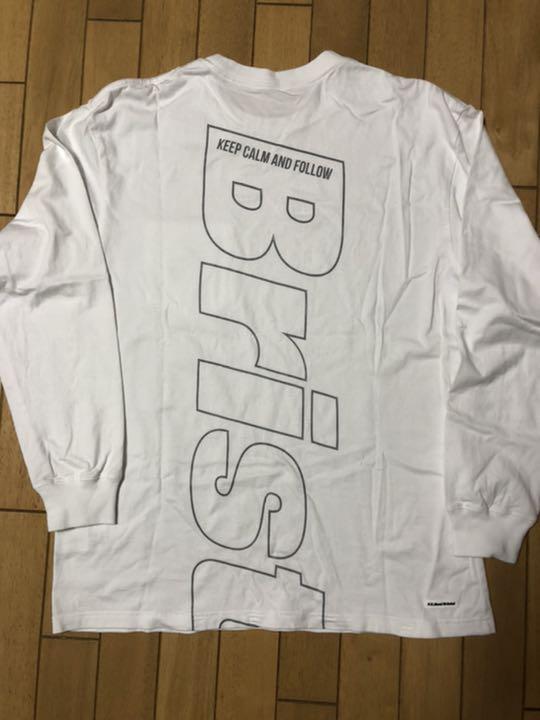 f.c.r.b. クルーネック長袖Tシャツ ホワイト 白 size L