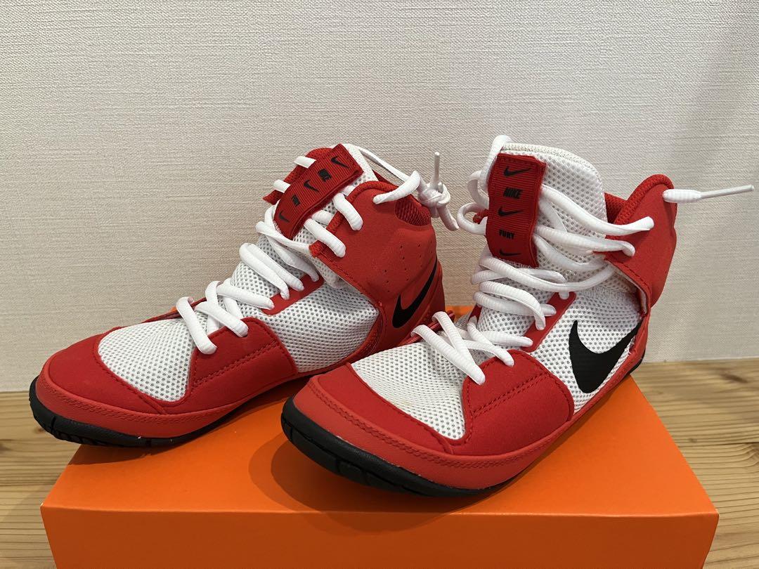 レスリングシューズNike Fury - レッド 23.5cm - メルカリ