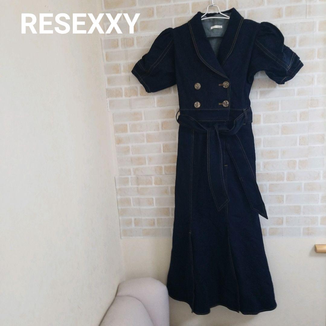 RESEXXY 配色ステッチマーメイドワンピース