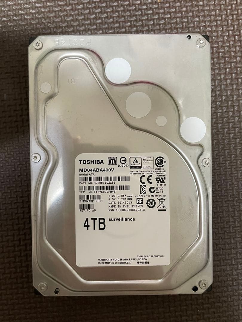 東芝／TOSHIBA MD04-Vシリーズ MD04ABA400V