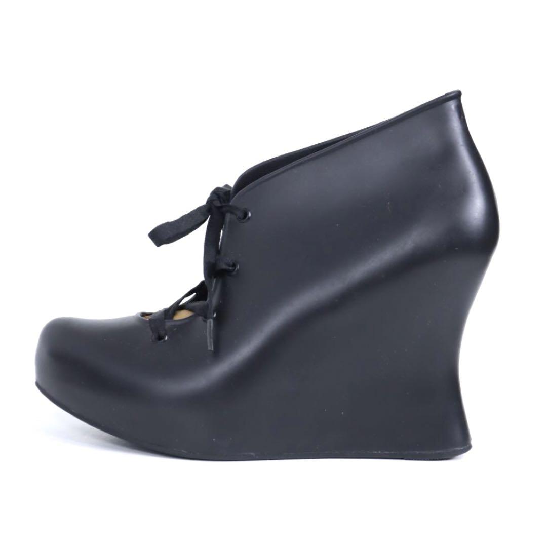 melissa メリッサ ウェッジソール レースアップ ショートレインブーツ