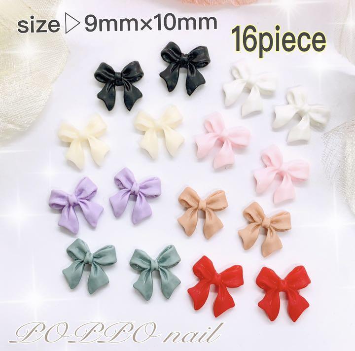 ネイルパーツ 3dリボンパーツ 8色16piece Funabashi Nenkin Com