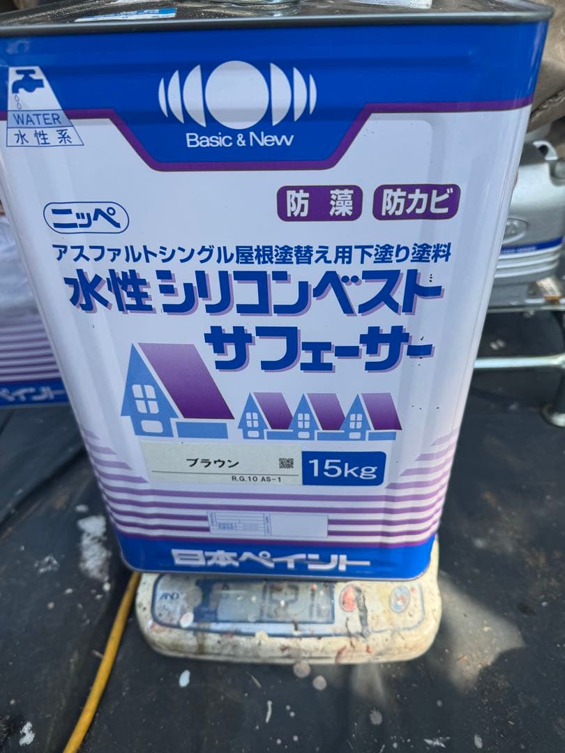 日本ペイント 水性シリコンベストサフェーサー 15kg ブラウン