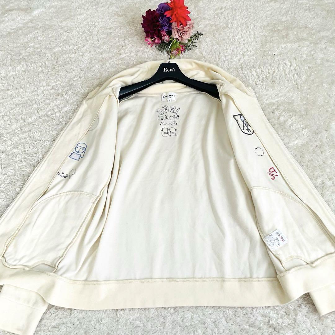 美品✨ピッコーネクラブ♡ベロアパーカー　ゴルフウェア　ジップアップ　ワッペン