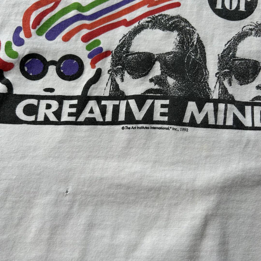 90s oneita アートtシャツ USA製 ホワイト XL アトランタ美術館