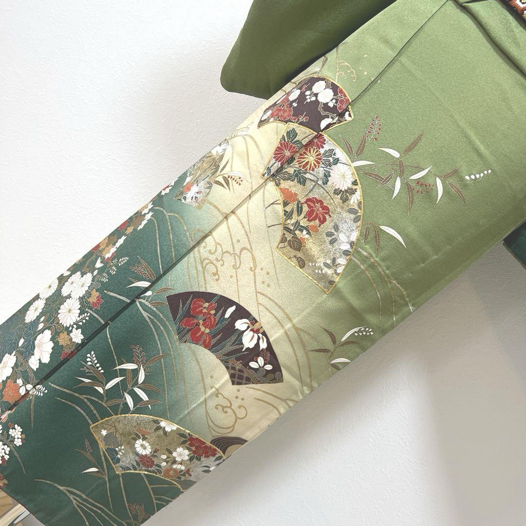 434訪問着フルセット 正絹 難あり 胴抜き仕立て 金銀彩 駒刺繍