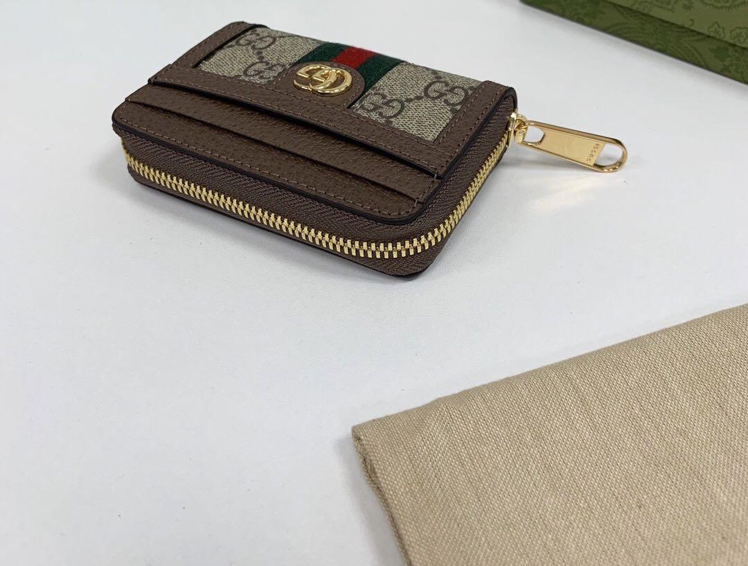 GUCCI グッチ オフィディア GGカードケース 財布 ベージュウォレット