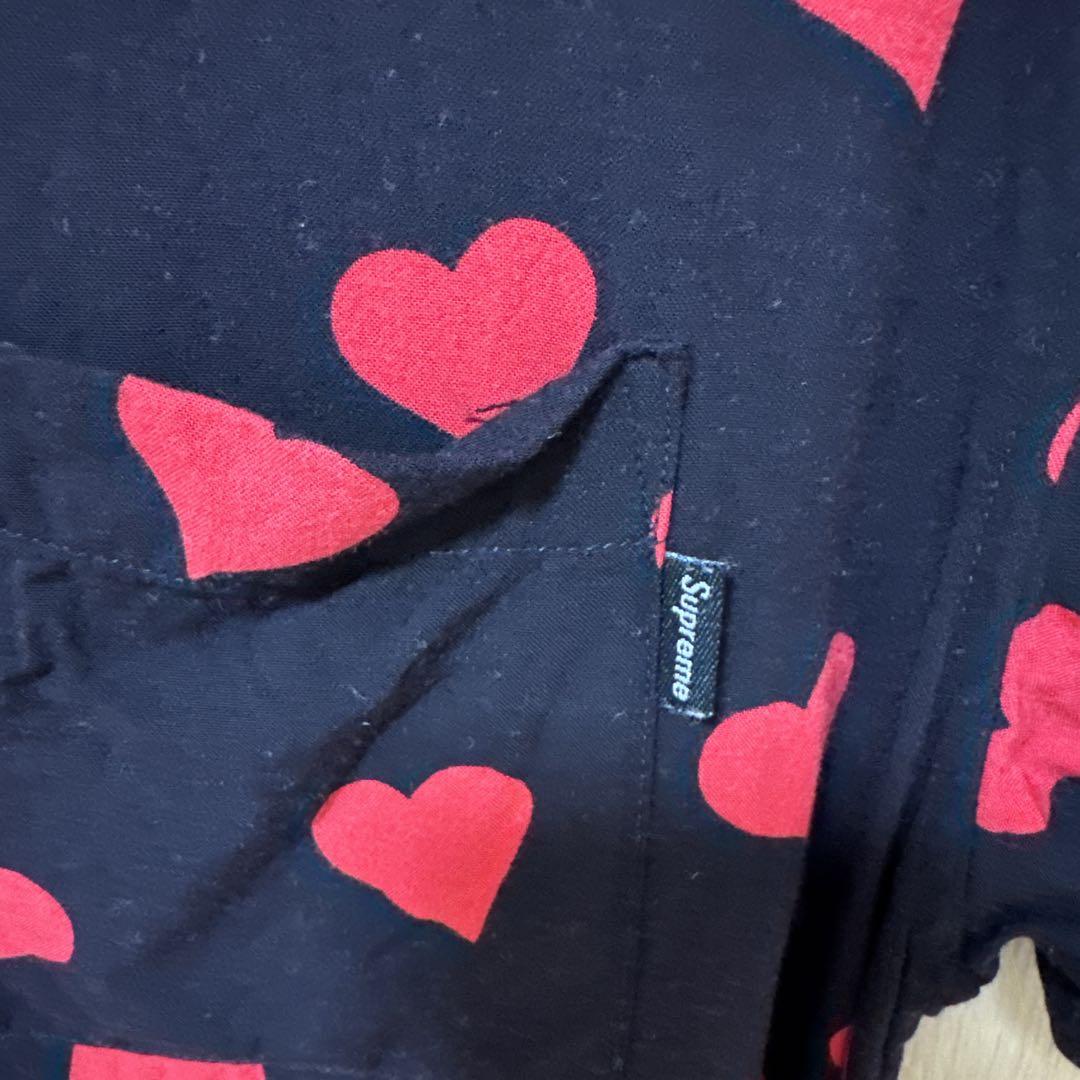17SS Hearts Rayon Shirt 総柄 ハート レーヨン シャツ - メルカリ