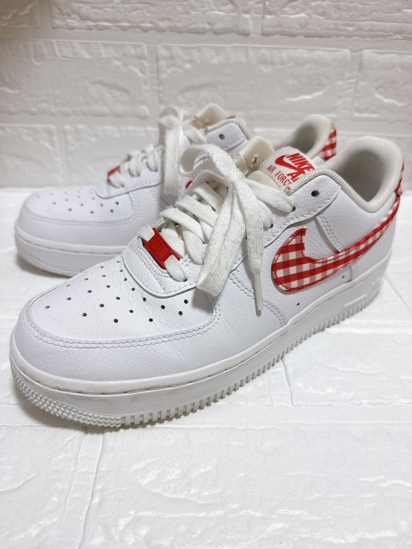 ナイキ NIKE エアフォースワン ギンガムチェック 24.5 スニーカー24.5cm エアフォースワン