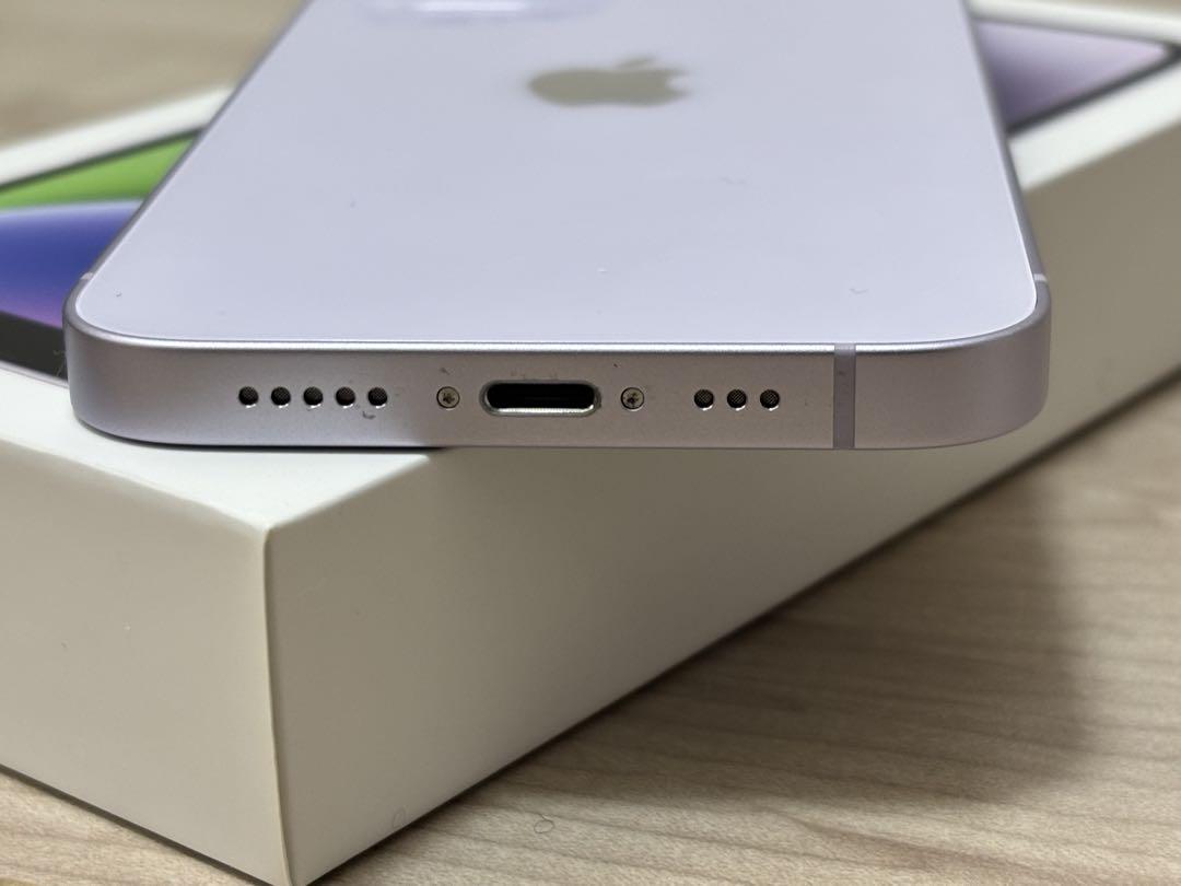 【美品】Apple iPhone14 パープル128GB SIMフリー