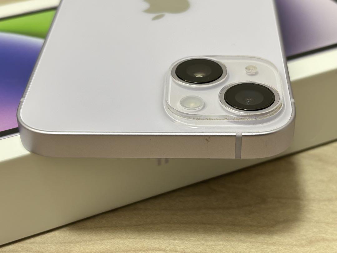 【美品】Apple iPhone14 パープル128GB SIMフリー