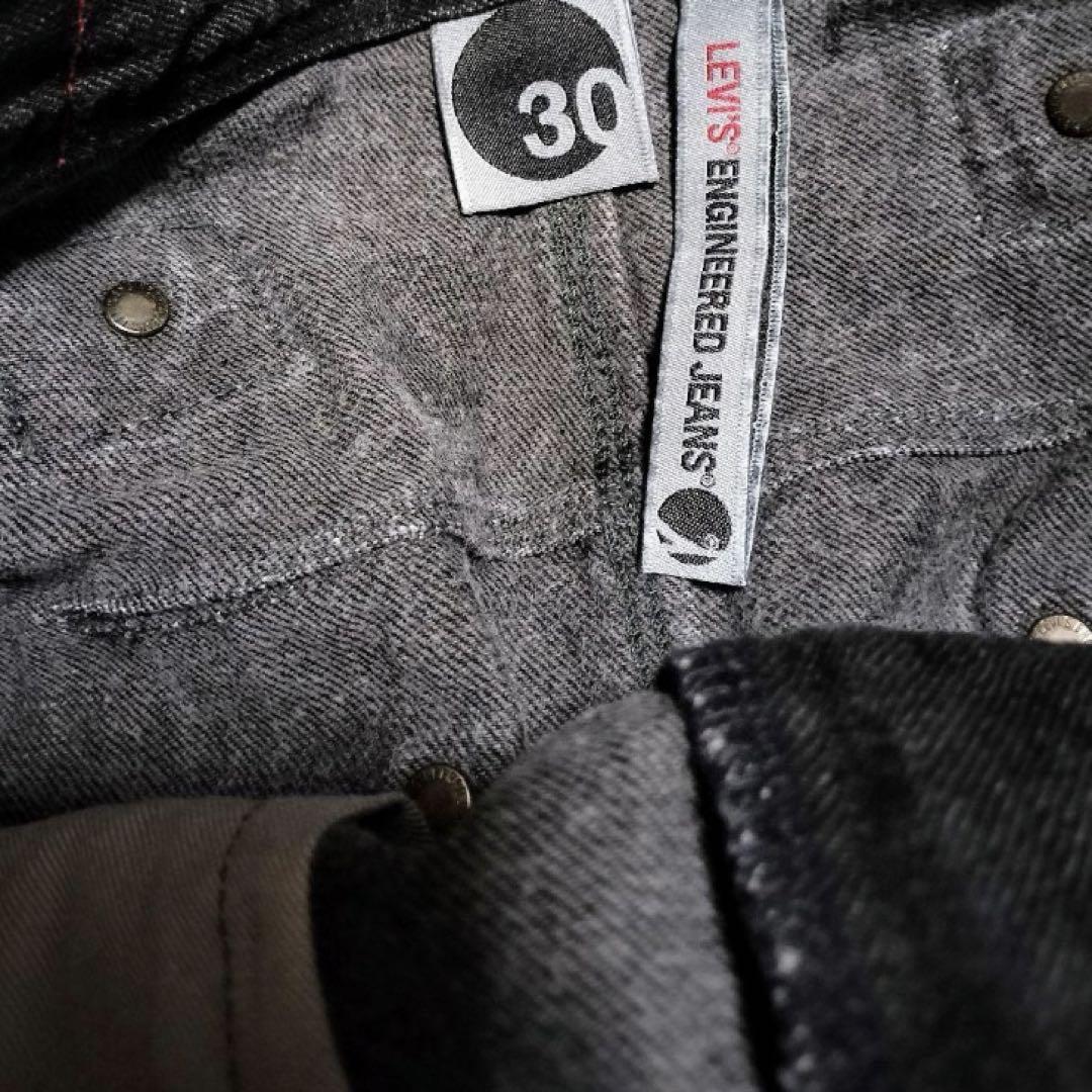 Levis engineered jeans ブラック　立体裁断　デニムパンツ