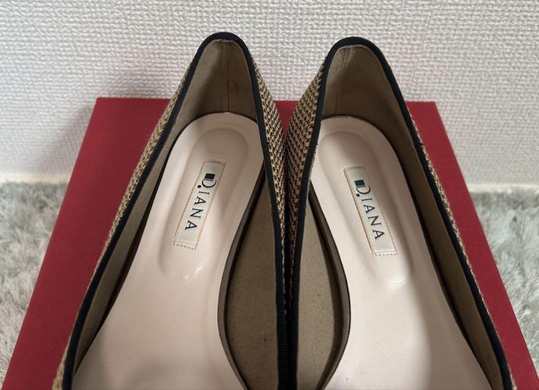 【極美品】DIANA ダイアナ　フラットシューズ　ローヒール　パンプス　25cm