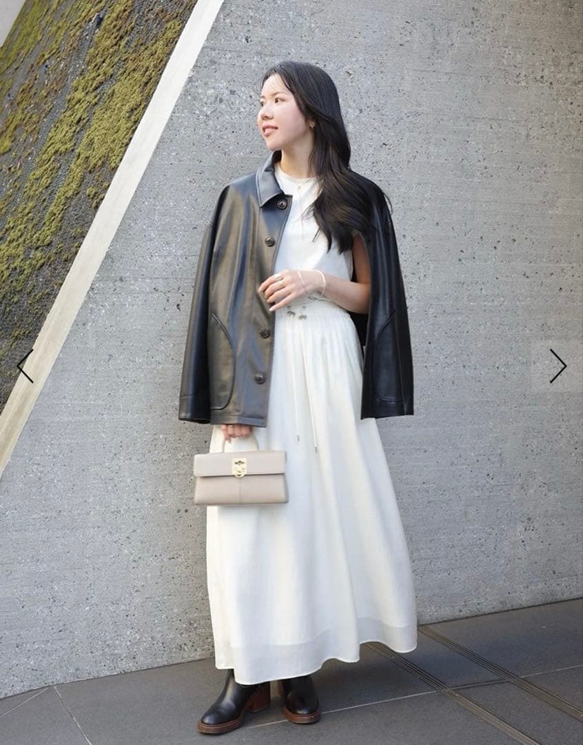 MACPHEE マカフィー　レザーライク カバーオール　ブラック