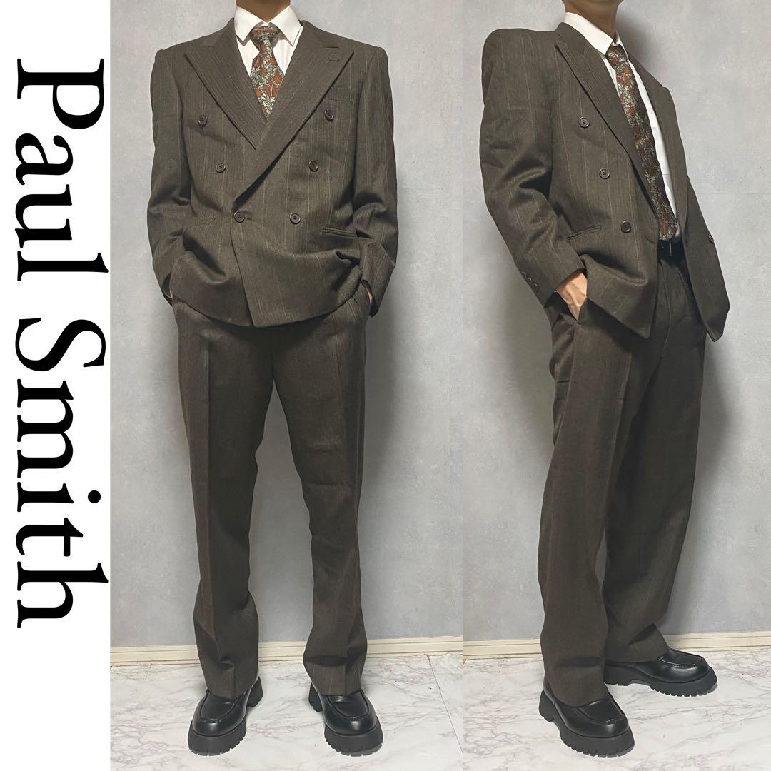 【希少カラー　美品】Paul Smith ブラウン　セットアップ　ダブル
