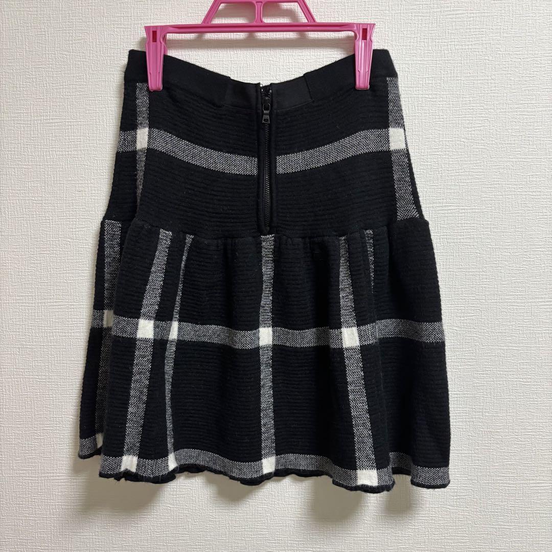 alice+olivia チェック ニット ミニスカート 黒 - メルカリ