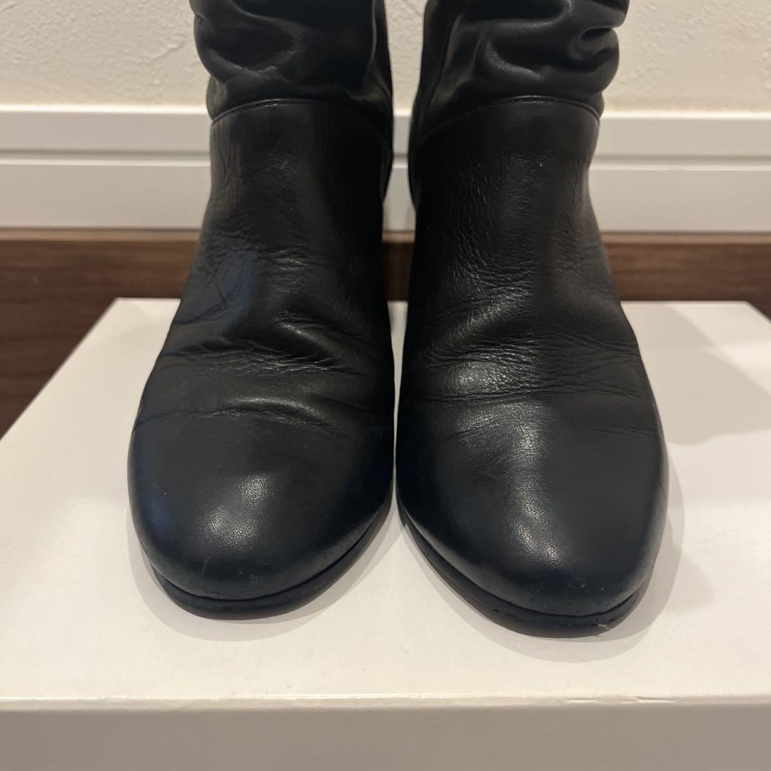 【美品】EIZO エイゾー ショート ブーツ 黒 皮 24cm