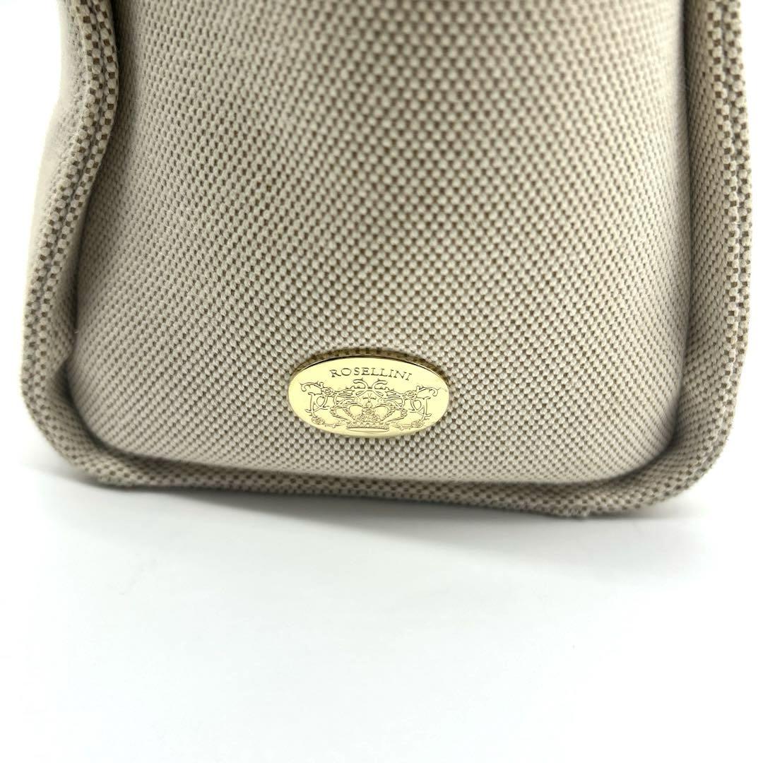 ROSELLINI（ロゼリーニ） クロコ型押し麻混ベルトトートBAG