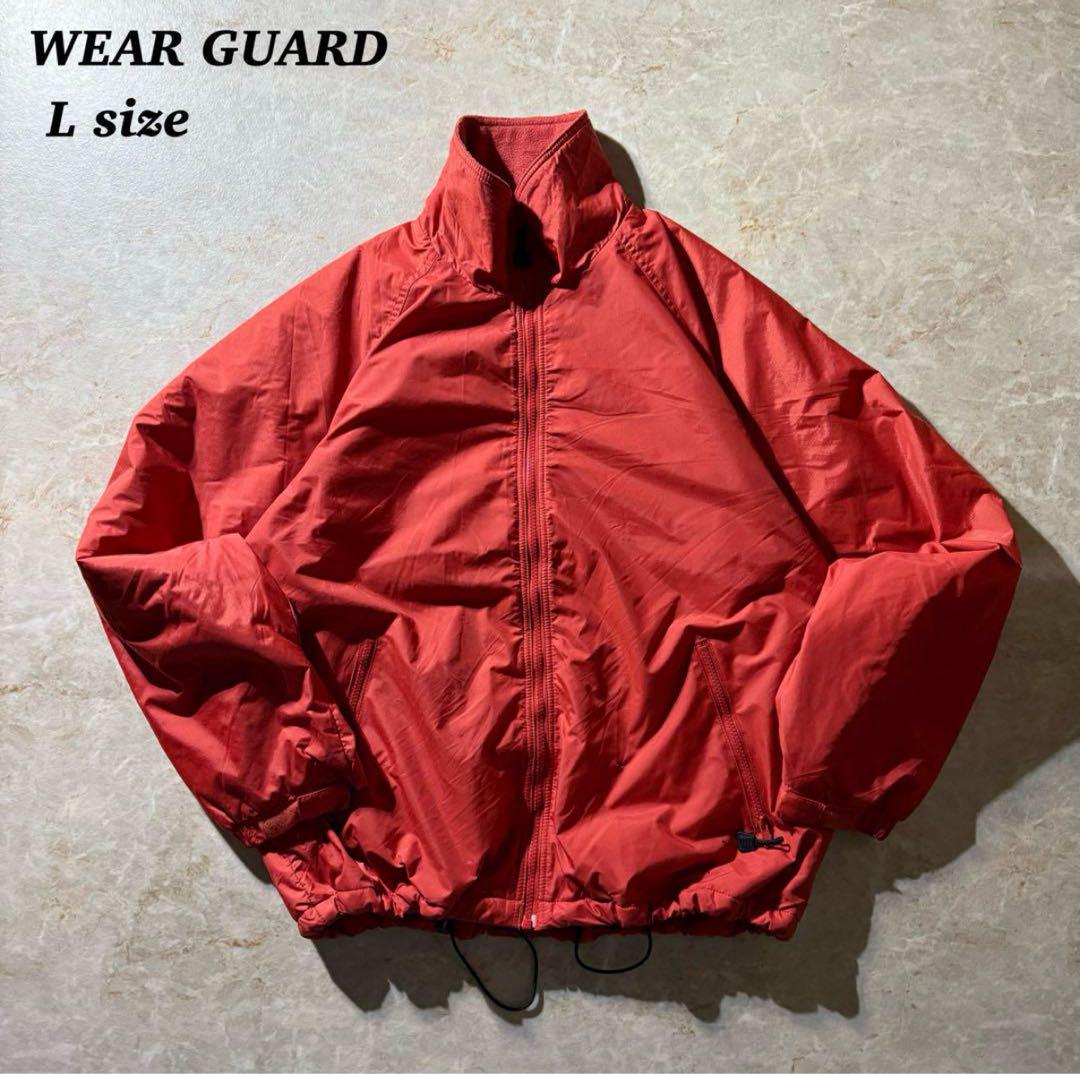 WEAR GUARDナイロンジャケット古着ドローコード短丈レッドCBOY当時物