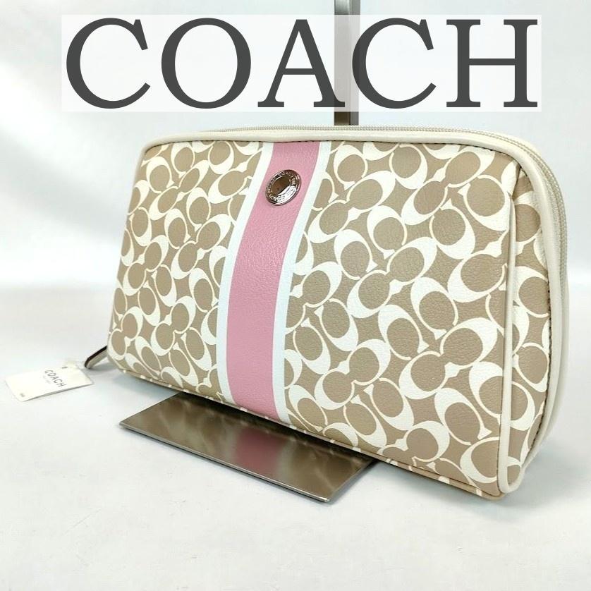 COACH　未使用ポーチ 未使用級✨コーチ×チャンピオン レクタングル ポーチ