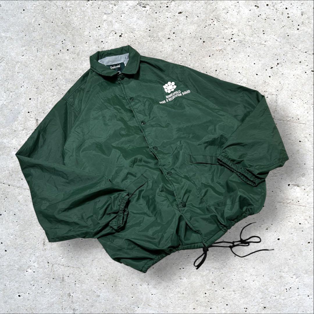 90s DunbrookeナイロンコーチジャケットUSA製前プリント