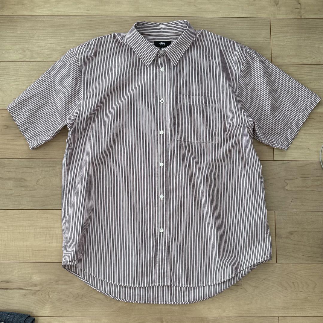 Stussy ストライプ 半袖シャツ セール】STUSSY/ステューシー STRIPED SILK SHIRT 半袖シャツ