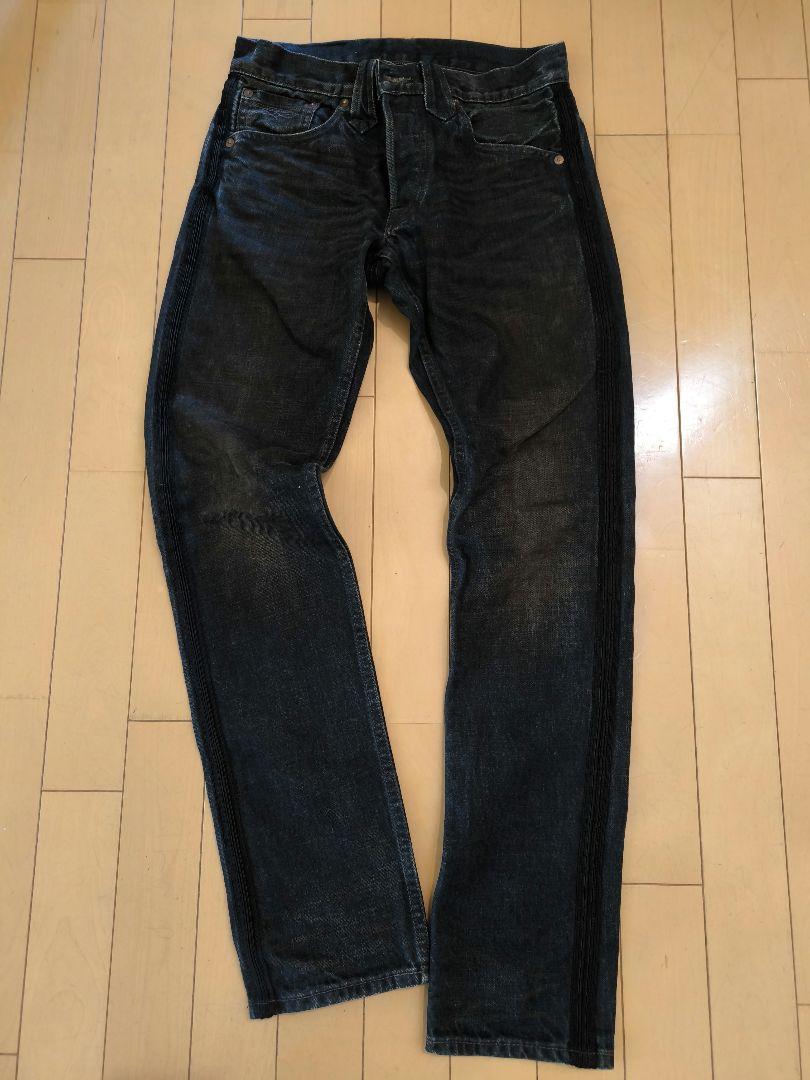 RRL デニム 28 / 30 ブラック サイドライン