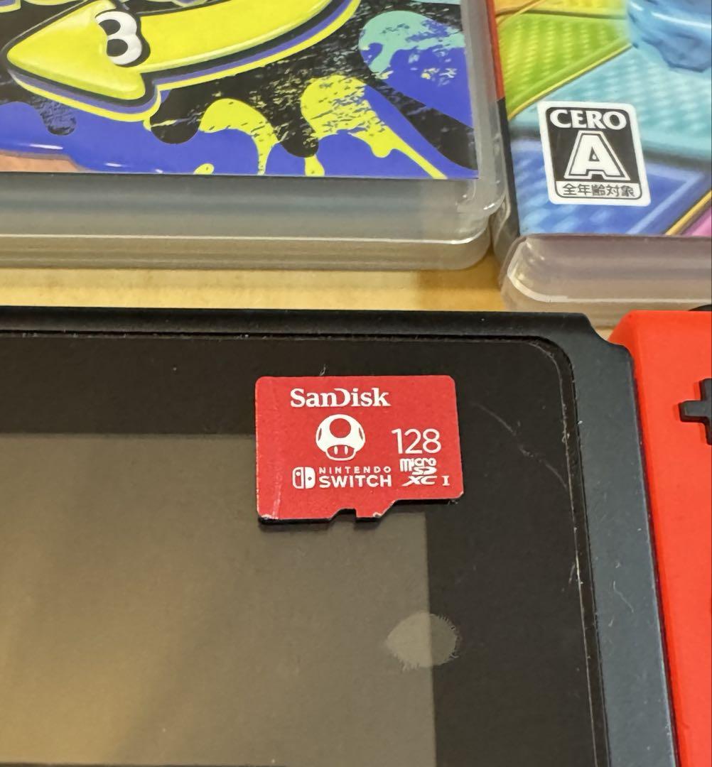 Nintendo Switch 本体セット(箱無し)+microSDカード ニンテンドースイッチ 本体 箱無し microSD・Proコン・ソフト3本