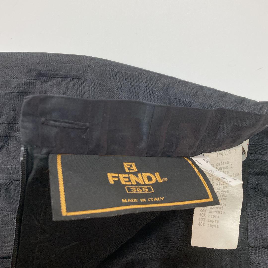 FENDI フェンディ タイトスカート ズッカ柄 42 L ブラック