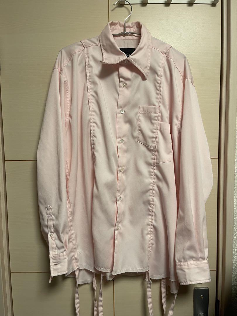 【GRANCY】ダメージ ドッキング デザインシャツ ピンク　S size 完売品GRANCY ダメージ ドッキング デザインシャツ Pink size S